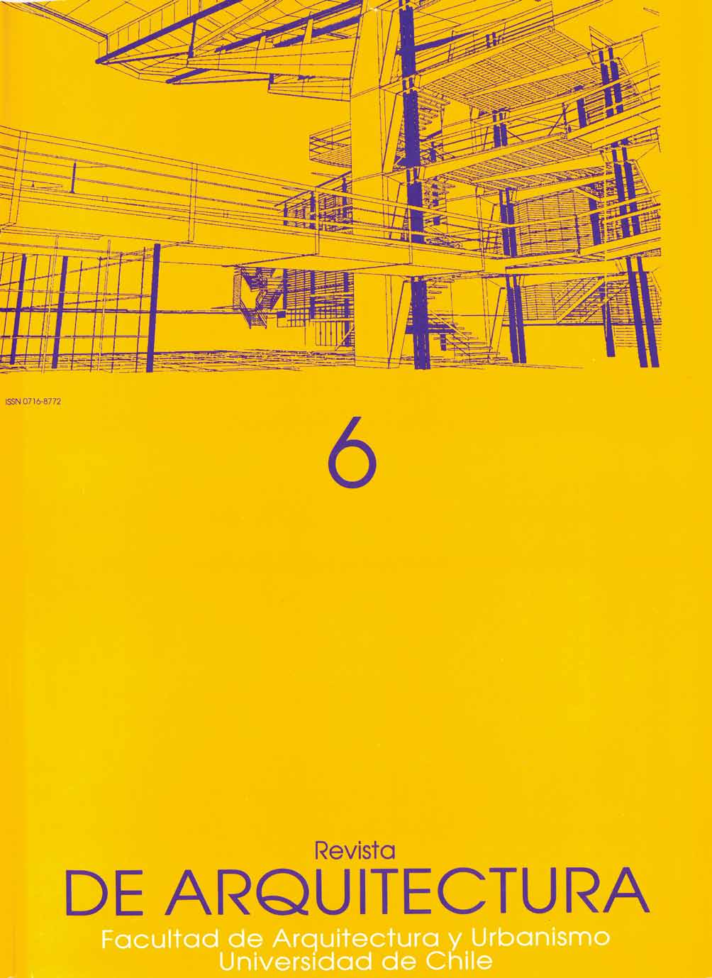 							Visualizar v. 6 n. 6 (1995): De Arquitectura
						